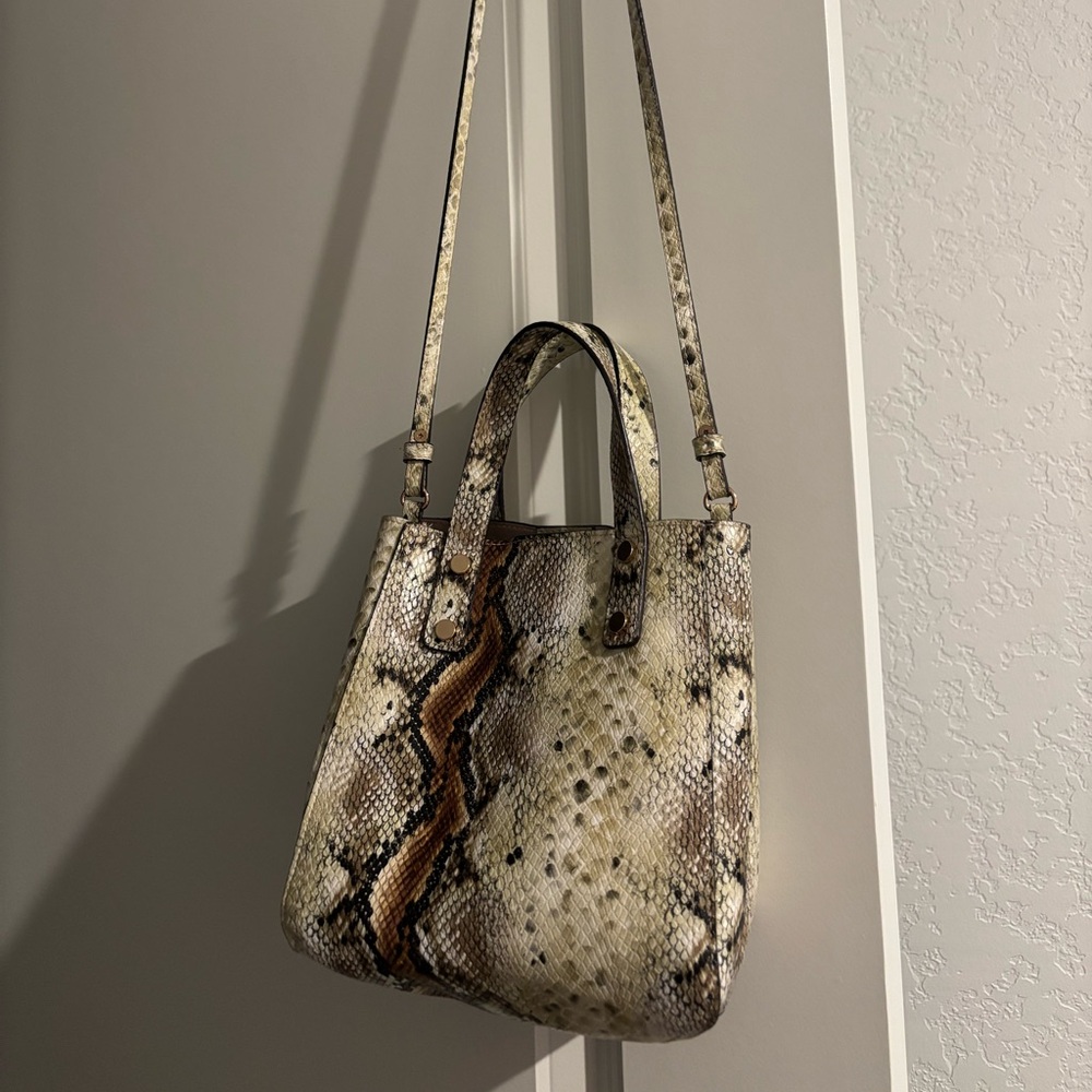 H& M Snakeskin Patterned Small Tote Bag